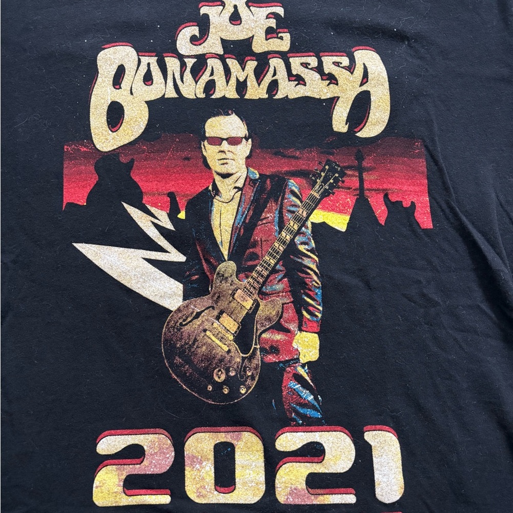 Joe Bonamassa 2021 Fall Tour Black T-Shirt EUC - Picture 2 of 6
